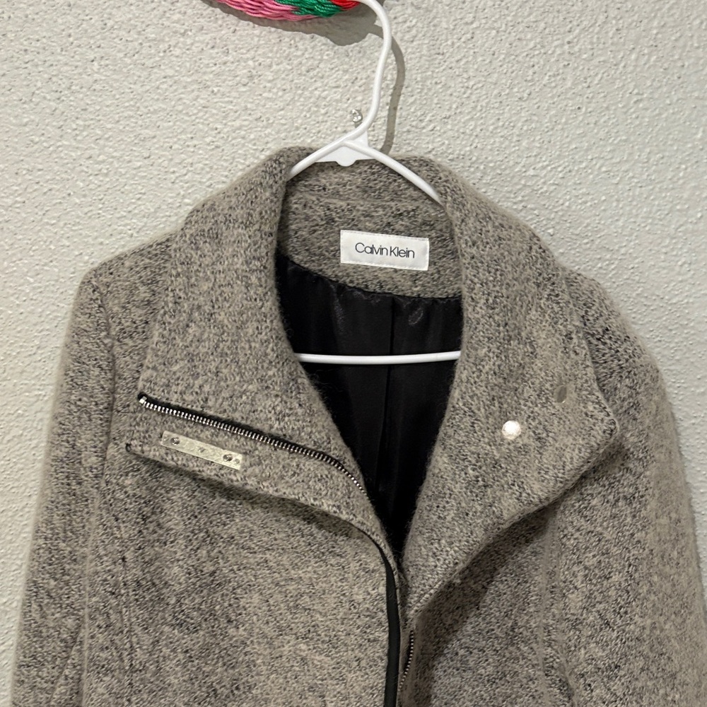 Calvin Klein Women's Gray Teddy Jacket